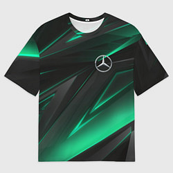 Мужская футболка оверсайз MERCEDES-BENZ AMG NEON STRIPES PETRONAS