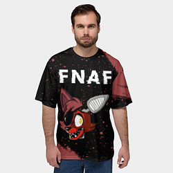 Футболка оверсайз мужская FIVE NIGHTS AT FREDDYS - ФОКСИ Краска, цвет: 3D-принт — фото 2