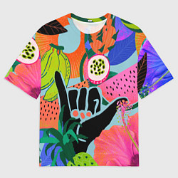 Футболка оверсайз мужская Лето хипстера, цвет: 3D-принт
