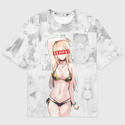 Футболка оверсайз мужская Senpai Kitagawa Manga, цвет: 3D-принт
