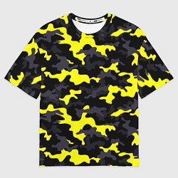 Футболка оверсайз мужская Black Camo, цвет: 3D-принт