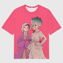 Футболка оверсайз мужская Ген и Сэнку, цвет: 3D-принт