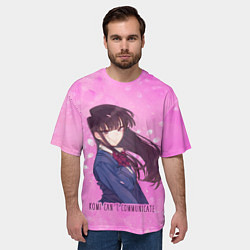 Футболка оверсайз мужская Komi cant communicate, цвет: 3D-принт — фото 2