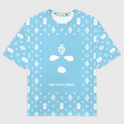 Футболка оверсайз мужская Sky Blue Phantom Ski Mask Dope Street Market, цвет: 3D-принт