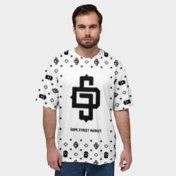 Футболка оверсайз мужская Узор White Dope Street Market, цвет: 3D-принт — фото 2