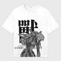Футболка оверсайз мужская EVАNGELIОN, цвет: 3D-принт