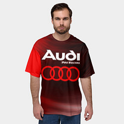 Футболка оверсайз мужская AUDI Pro Racing Звезды, цвет: 3D-принт — фото 2