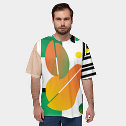 Футболка оверсайз мужская Фруктовые градиенты, цвет: 3D-принт — фото 2