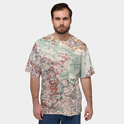 Футболка оверсайз мужская КАРТА МАЛЕНЬКОГО МИРА, цвет: 3D-принт — фото 2