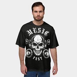 Футболка оверсайз мужская Music Fest, цвет: 3D-принт — фото 2