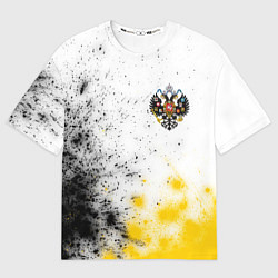 Футболка оверсайз мужская RUSSIAN EMPIRE - ГЕРБ Краска, цвет: 3D-принт