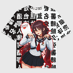 Футболка оверсайз мужская Ху Тао модная Genshin Impact Геншин, цвет: 3D-принт