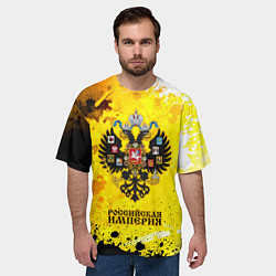 Футболка оверсайз мужская РОССИЙСКАЯ ИМПЕРИЯ - ГЕРБ - Брызги, цвет: 3D-принт — фото 2
