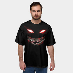 Футболка оверсайз мужская Красноглазый демон Dead Inside, цвет: 3D-принт — фото 2