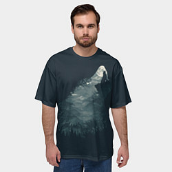 Футболка оверсайз мужская Душа природы - волк, цвет: 3D-принт — фото 2