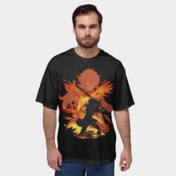 Футболка оверсайз мужская Силуэт Дилюка, цвет: 3D-принт — фото 2