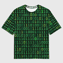 Футболка оверсайз мужская Двоичный Код Binary Code, цвет: 3D-принт