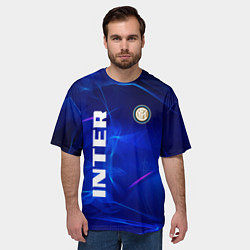 Футболка оверсайз мужская Inter abstraction, цвет: 3D-принт — фото 2