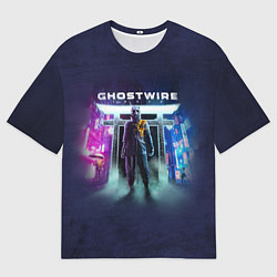 Футболка оверсайз мужская Врата Ghostwire, цвет: 3D-принт