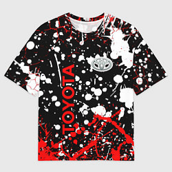 Мужская футболка оверсайз Toyota тойота брызги красок