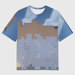 Футболка оверсайз мужская Природа майнкафта, цвет: 3D-принт