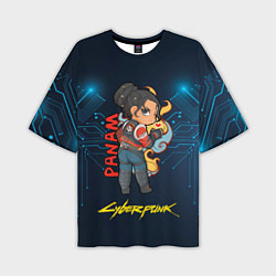 Футболка оверсайз мужская Маленькая Panam Панам cyberpunk2077, цвет: 3D-принт