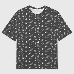 Футболка оверсайз мужская SPACE, цвет: 3D-принт