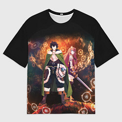 Мужская футболка оверсайз Рафталия и Наофуми