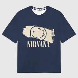 Футболка оверсайз мужская NIRVANA Рок Группа, цвет: 3D-принт
