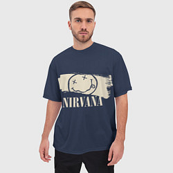 Футболка оверсайз мужская NIRVANA Рок Группа, цвет: 3D-принт — фото 2