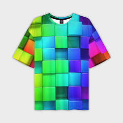 Мужская футболка оверсайз Color geometrics pattern Vanguard