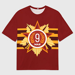 Футболка оверсайз мужская День Победы Звезда, цвет: 3D-принт