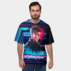 Футболка оверсайз мужская VI ВИ Cyberpunk2077, цвет: 3D-принт — фото 2