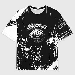Футболка оверсайз мужская Deftones - глаз, цвет: 3D-принт