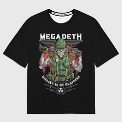 Футболка оверсайз мужская MEGADETH killing is my business, цвет: 3D-принт