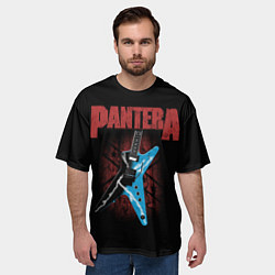 Футболка оверсайз мужская PANTERA гитара, цвет: 3D-принт — фото 2