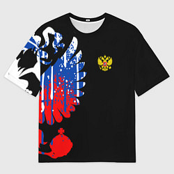 Футболка оверсайз мужская Герб russia, цвет: 3D-принт