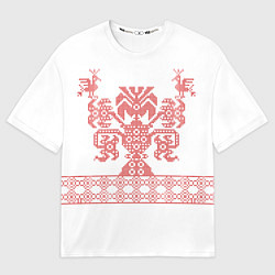 Футболка оверсайз мужская Славянский Узор Дерево Мира 3D, цвет: 3D-принт