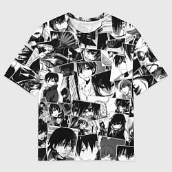 Мужская футболка оверсайз Темнее чёрного паттерн