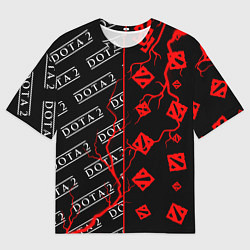 Мужская футболка оверсайз DOTA 2 Молнии Паттерны
