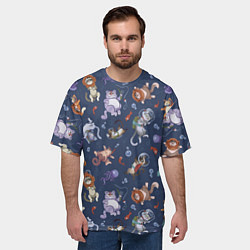 Футболка оверсайз мужская Морские Котики: Цветное, цвет: 3D-принт — фото 2