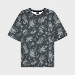 Мужская футболка оверсайз Морские Котики: Черный