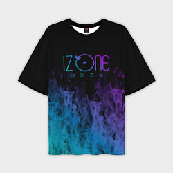 Футболка оверсайз мужская Izone neon огонь, цвет: 3D-принт