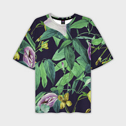 Мужская футболка оверсайз Цветы Ботанические