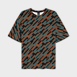 Мужская футболка оверсайз Разноцветные прямоугольники абстракция