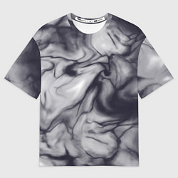 Мужская футболка оверсайз Бело-черный тай-дай