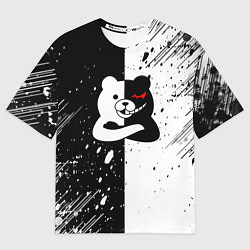 Мужская футболка оверсайз Monokuma брызги