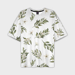 Мужская футболка оверсайз Цветы Цитрусовых