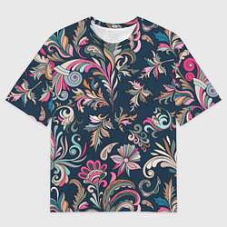 Футболка оверсайз мужская Холодная хохлома, цвет: 3D-принт