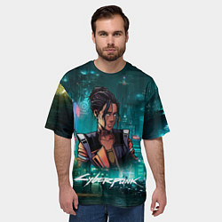 Футболка оверсайз мужская Нарисованная Панам, цвет: 3D-принт — фото 2